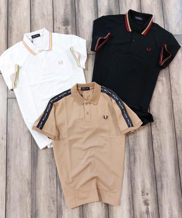 Fred Perry Beige Polo Premium Collar Neck T-shirt F2978-be Price in India - Buy at Bootery - Image 6