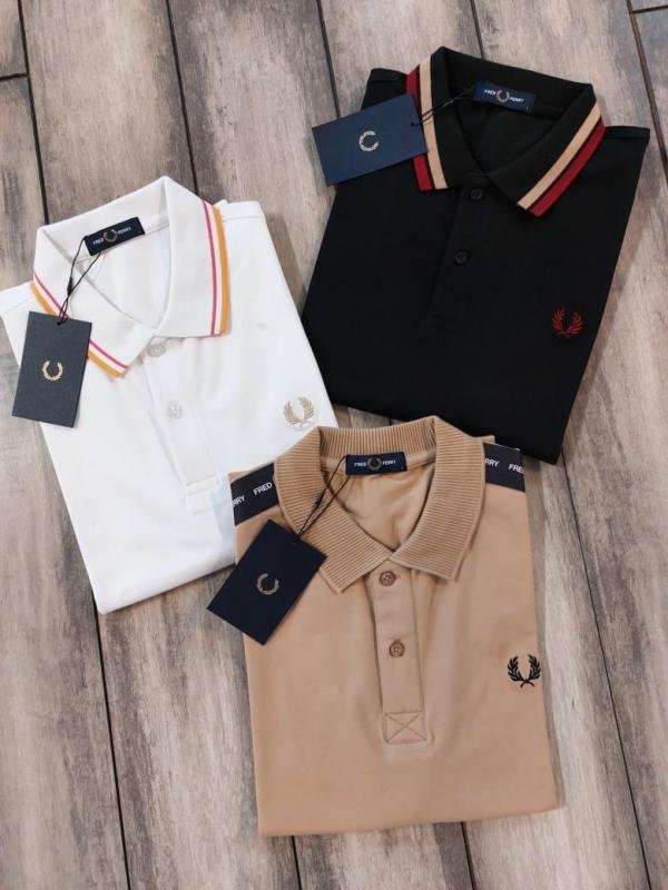 Fred Perry Beige Polo Premium Collar Neck T-shirt F2978-be Price in India - Buy at Bootery - Image 4
