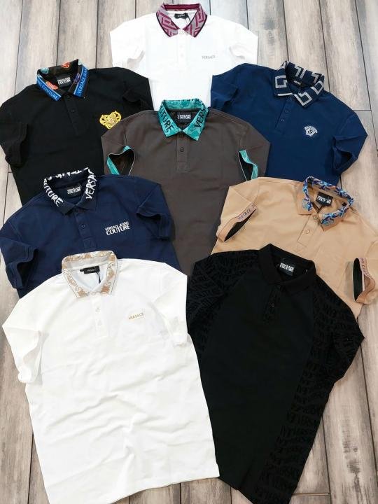 Buy Versace Beige Imported Collar Neck Premium Polo T-shirt F3047-be Online in India - Bootery - Image 6
