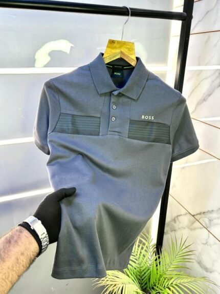 Buy Boss Hugo Boss Grey Premium Collar Neck Polo T-shirt F2876-gy2 Online in India - Bootery