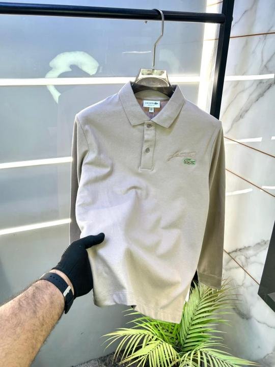 Lacoste Beige Embroidery Logo Polo Neck Full Sleeves Premium Collar T-shirt F3235-be2 Price in India - Buy at Bootery - Image 10