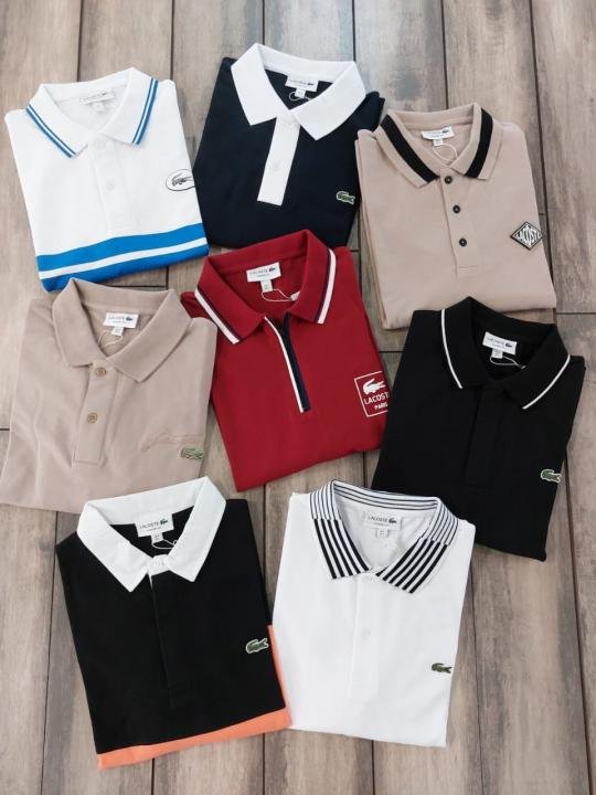 Lacoste Beige Embroidery Logo Polo Neck Full Sleeves Premium Collar T-shirt F3235-be2 Price in India - Buy at Bootery - Image 4