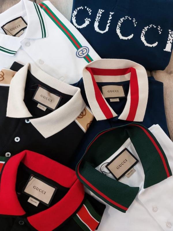 Gucci Blue Polo Neck Full Sleeves Premium Collar T-shirt F3046-bu1 - Best Price Online - Bootery - Image 7