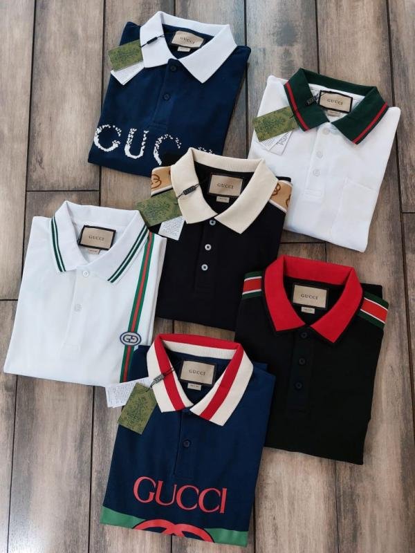 Gucci Blue Polo Neck Full Sleeves Premium Collar T-shirt F3046-bu1 - Best Price Online - Bootery - Image 4