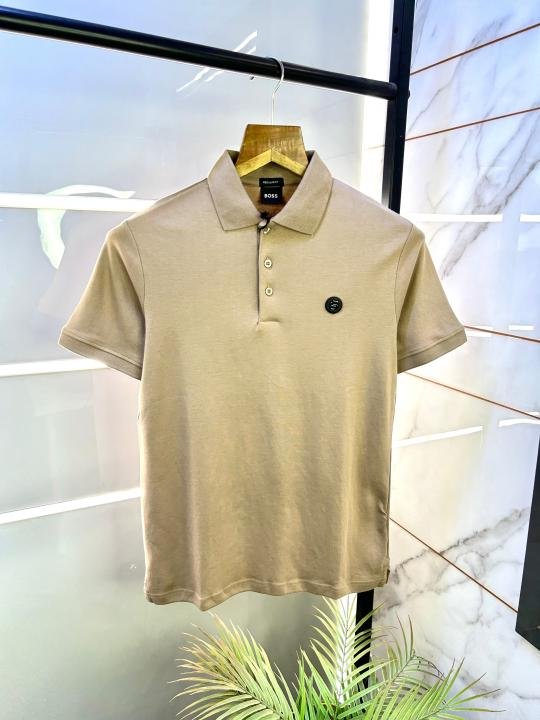 Buy Boss Hugo Boss Beige Premium Collar Neck Polo T-shirt F2884-be Online in India - Bootery