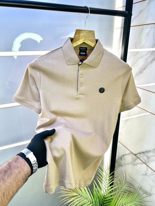 Buy Boss Hugo Boss Beige Premium Collar Neck Polo T-shirt F2884-be Online in India - Bootery - Image 5