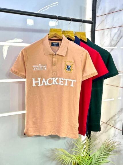 Buy Hackett Peach Premium Collar Neck Polo T-shirt F2835-pe Online in India - Bootery - Image 2