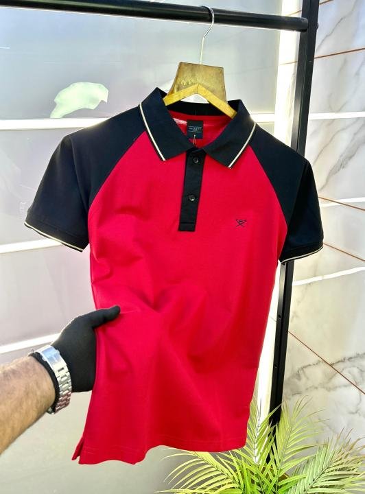 Hackett Red Polo Premium Collar Neck T-shirt F2758-re - Best Price Online - Bootery - Image 3