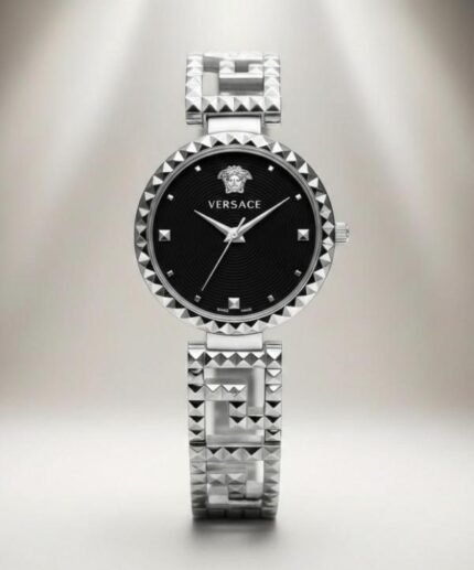 Versace Greca Goddess Silver-Black Watch Price in India - Buy at Bootery