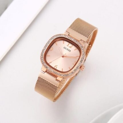 Buy Guess Tapestry Copper Pink Watch Online in India - Bootery