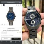 Buy Emporio Armani Cloud Black Blue Watch Online in India - Bootery - Image 2