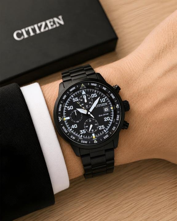 Buy Citizen Men's Eco-Drive Aviator Chronograph Watch Online in India - Style 2 - Bootery - Image 5