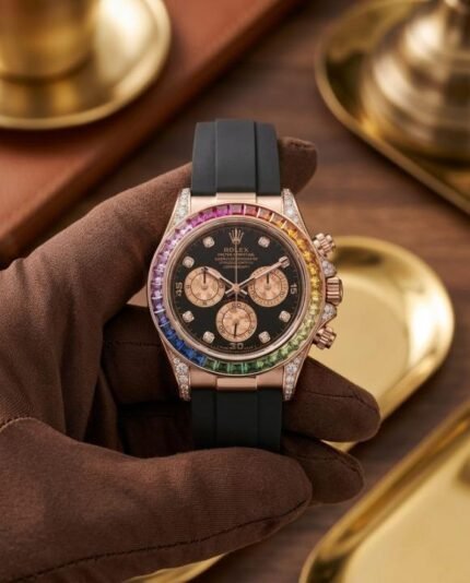 Rolex Oyster Perpetual Rainbow Rose Gold Watch for Men - Best Price Online - Bootery