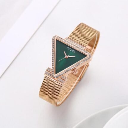 Guess Tricon Quartz Copper Green Watch Price in India - Buy at Bootery