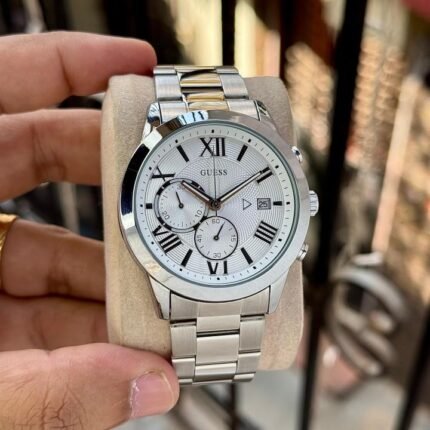 Guess Atlas White Watch Price in India - Buy at Bootery