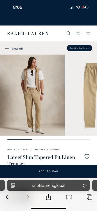 Ralph Lauren Imported Grey Super Premium Linen Blend Trouser F3188-gy - Best Price Online - Style 1 - Bootery - Image 3
