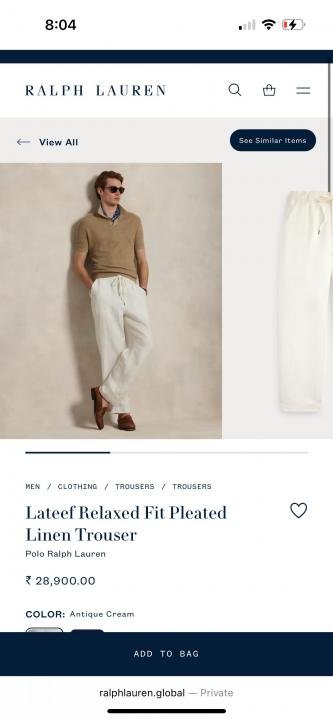Ralph Lauren Imported Dark Grey Super Premium Linen Blend Trouser F3188-dgy Price in India - Style 1 - Buy at Bootery - Image 5