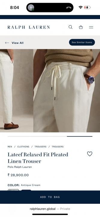 Ralph Lauren Imported Dark Grey Super Premium Linen Blend Trouser F3188-dgy Price in India - Style 1 - Buy at Bootery - Image 4
