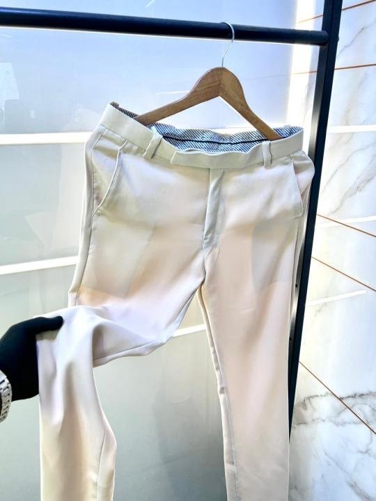 Balmain Paris Imported Beige Super Premium Korean Trouser F3469-be - Image 3