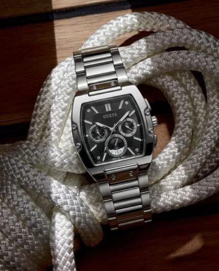 Buy Guess Phoenix Silver-black Watch Online in India - Bootery