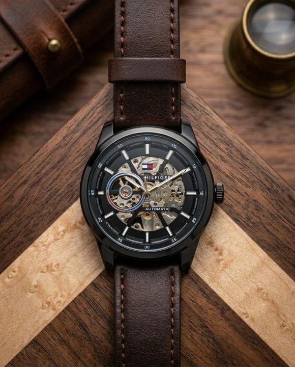Tommy Hilfiger Automatic Skeleton Leather | Premium Watch
