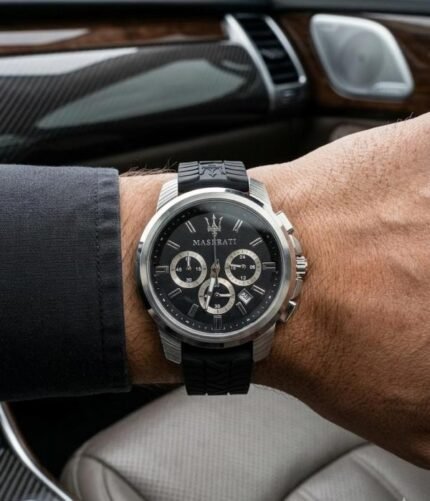 Maserati Potenza - J841 Silver Black Watch for Men - Best Price Online - Bootery