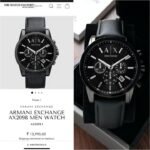 Armani Exchange Gunmetal Leather J1046 Watch for Men - Best Price Online - Bootery - Image 2