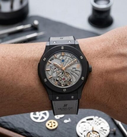 Hublot Classic Fusion Tourbillon Skeleton Watch Price in India - Buy at Bootery