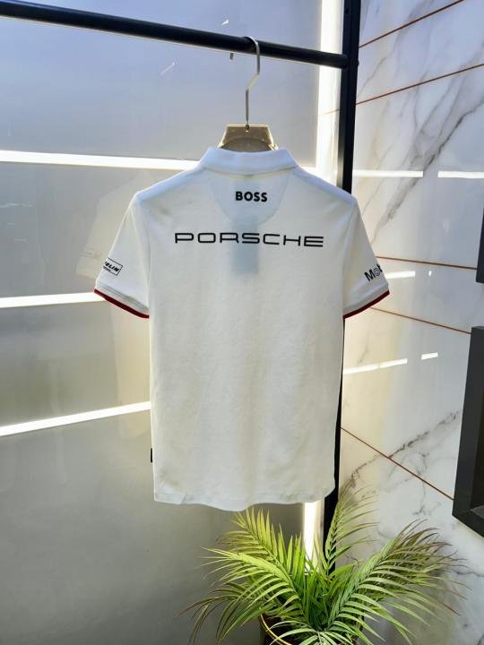 Buy Boss X Porsche Edition White Collar Neck Premium Polo T-shirt F3430-w2 Online in India - Bootery
