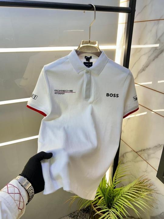 Buy Boss X Porsche Edition White Collar Neck Premium Polo T-shirt F3430-w2 Online in India - Bootery - Image 12