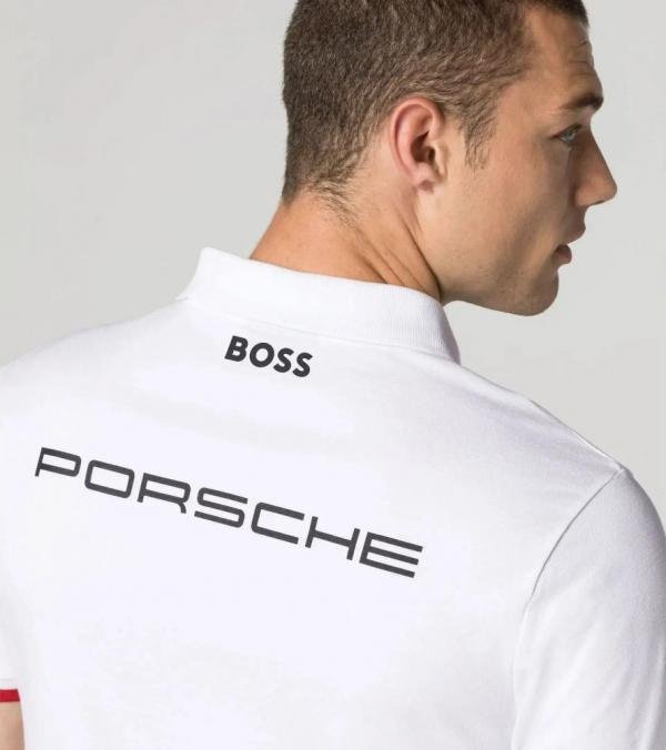 Buy Boss X Porsche Edition White Collar Neck Premium Polo T-shirt F3430-w2 Online in India - Bootery - Image 10