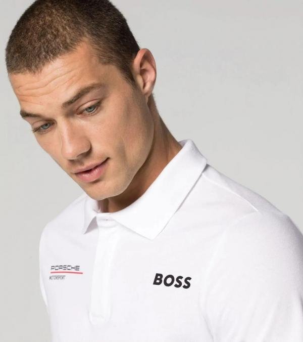 Buy Boss X Porsche Edition White Collar Neck Premium Polo T-shirt F3430-w2 Online in India - Bootery - Image 9