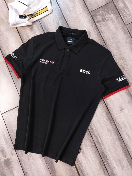 Buy Boss X Porsche Edition Black Collar Neck Premium Polo T-shirt F3430-b2 Online in India - Bootery - Image 7