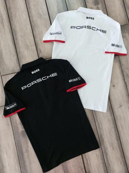 Buy Boss X Porsche Edition Black Collar Neck Premium Polo T-shirt F3430-b2 Online in India - Bootery - Image 6