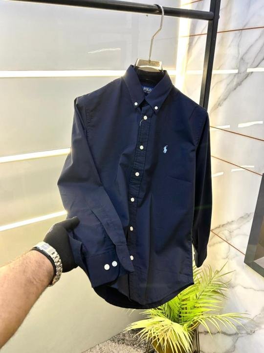 Ralph Lauren Polo Navy Oxford Lycra Premium Shirt F2895-ny Price in India - Buy at Bootery - Image 3