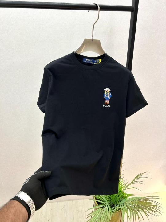 Ralph Lauren Black Premium Round Neck Polo T-shirt F3650-bl - Best Price Online - Bootery - Image 3