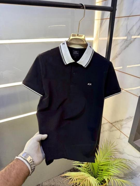 Armani Exchange Black Polo Premium Collar Neck T-shirt F3706-b2 Price in India - Buy at Bootery - Image 11