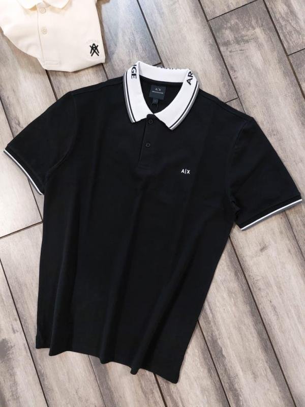 Armani Exchange Black Polo Premium Collar Neck T-shirt F3706-b2 Price in India - Buy at Bootery - Image 10