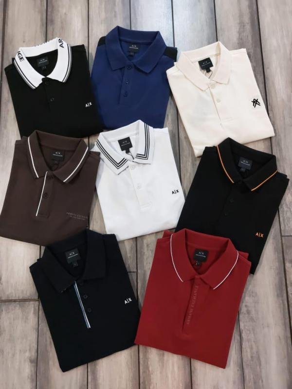 Armani Exchange Navy Polo Premium Collar Neck T-shirt F3706-ny Price in India - Buy at Bootery - Image 5