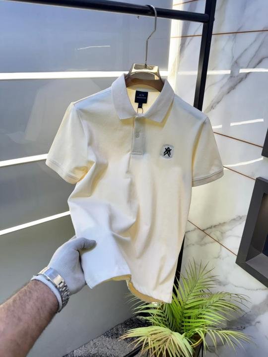 Armani Exchange Cream Polo Premium Collar Neck T-shirt F3706-cr Price in India - Buy at Bootery - Image 9