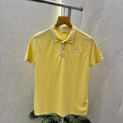 Lacoste Yellow Premium Polo Neck T-Shirt 541 - Best Price Online - Bootery