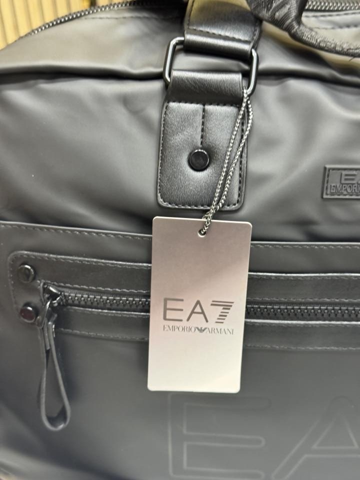 Emporio Armani EA7 Signature Black Weekender Duffle Bag - Best Price Online - Bootery - Image 8