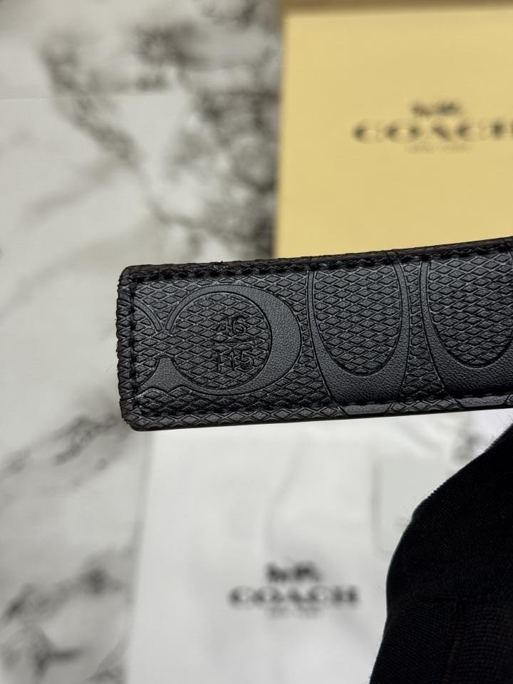 Buy Coach Signature Plaque Reversible Leather Belt Brownblack Online in India - Bootery - Image 3
