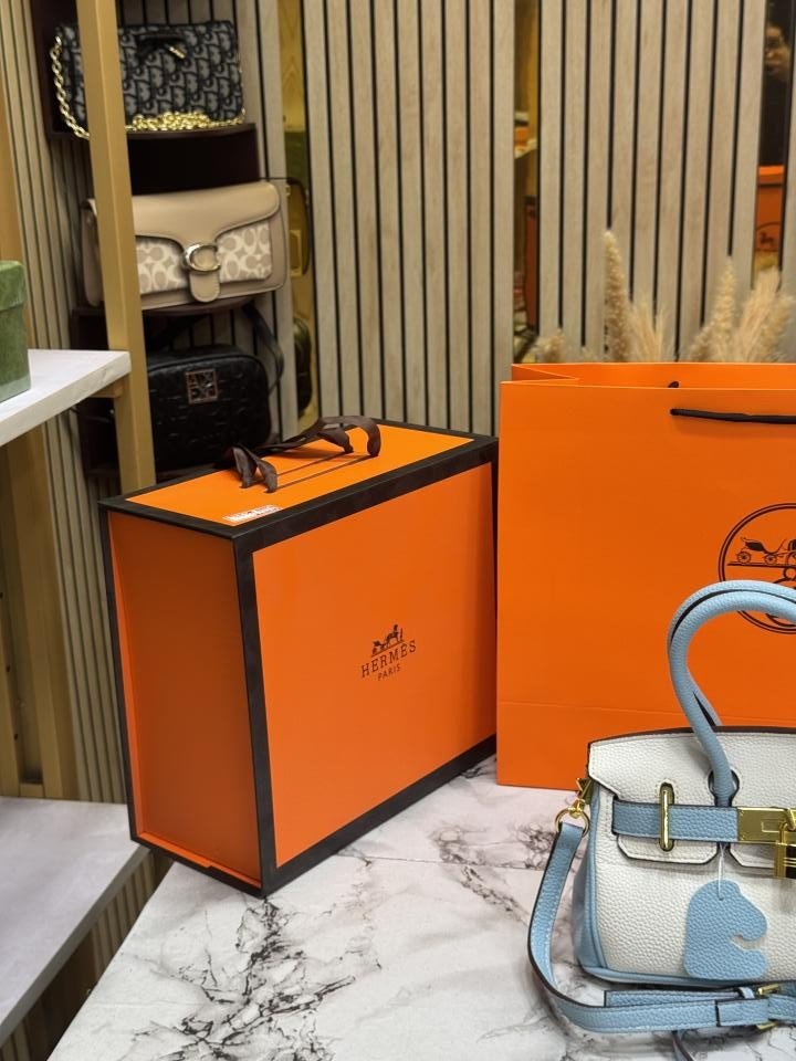 Buy Hermes Togo Horseshoe Birkin Handbag With OG Box And Dust Bag With Carry Bag Online in India - Style 2 - Bootery - Image 4