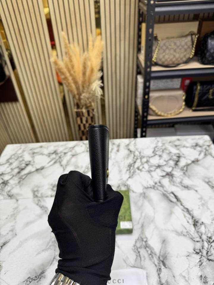Gucci GG Marmont Leather Bifold Wallet With Og Box And Dust Bag Black Price in India - Buy at Bootery - Image 6