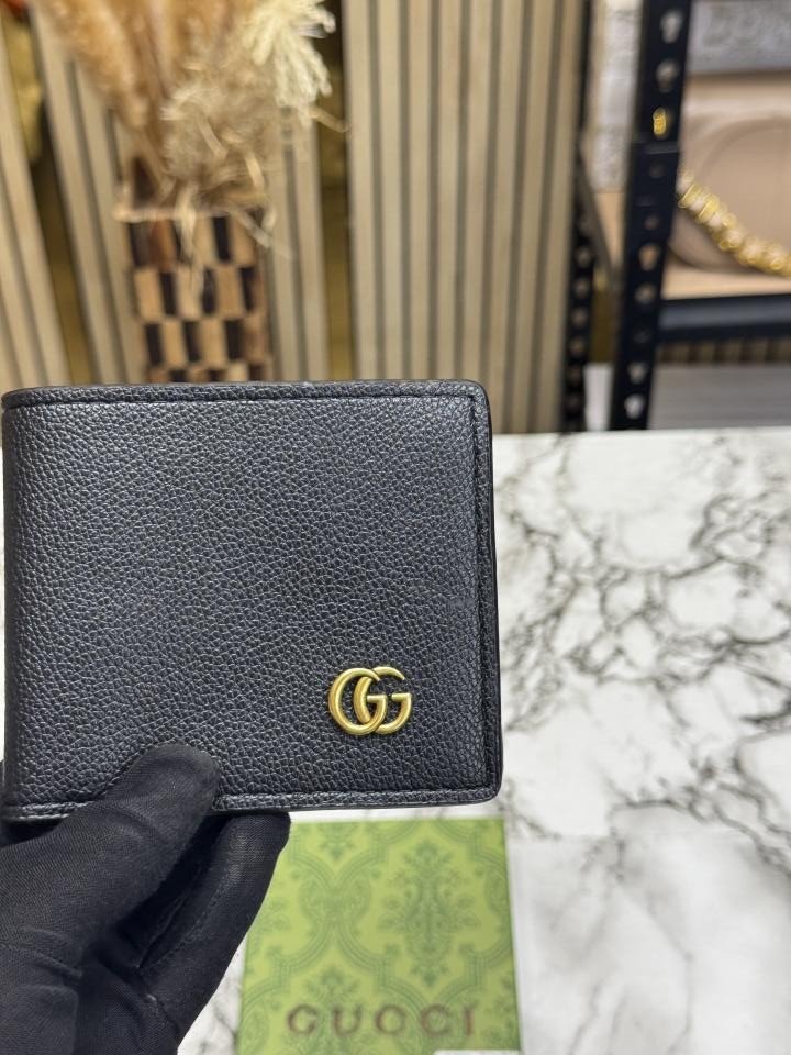 Gucci GG Marmont Leather Bifold Wallet With Og Box And Dust Bag Black Price in India - Buy at Bootery - Image 5