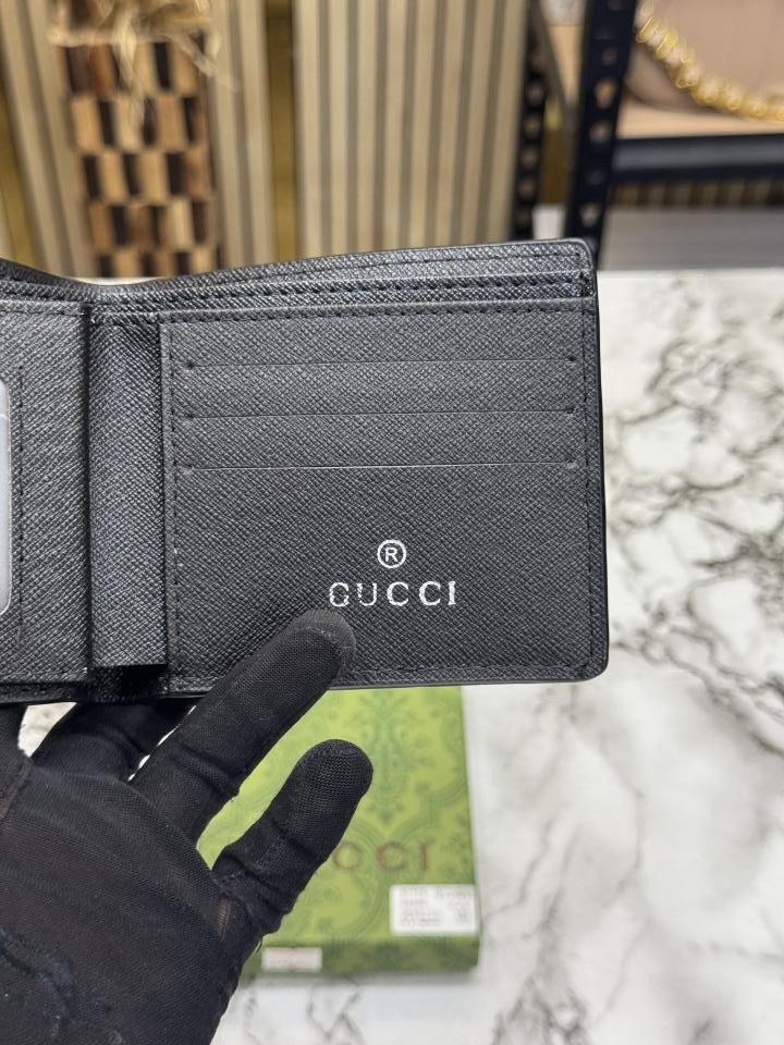 Gucci GG Marmont Leather Bifold Wallet With Og Box And Dust Bag Black Price in India - Buy at Bootery - Image 4