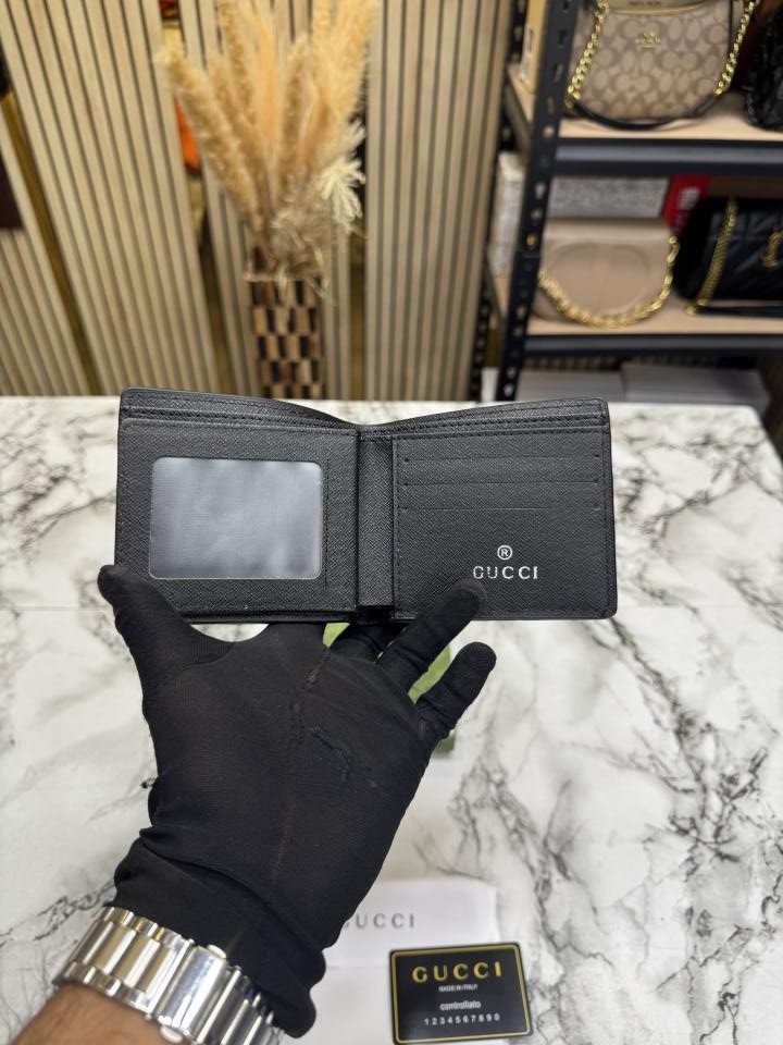 Gucci GG Marmont Leather Bifold Wallet With Og Box And Dust Bag Black Price in India - Buy at Bootery - Image 3