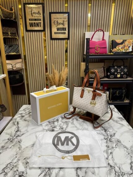 Michael Kors Emma Satchel Bag With Magnetic Box And Dust Bag Price in India - Style 1 - Buy at Bootery