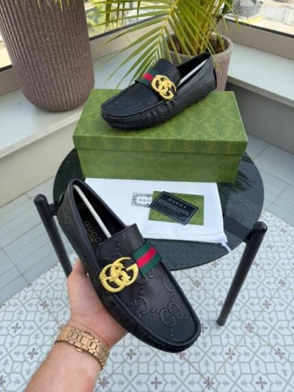 Gucci GG Web Premium Loafers Surplus Calf Leather Quality With All Accessories Hx012 Shoes - Best Price Online - Bootery